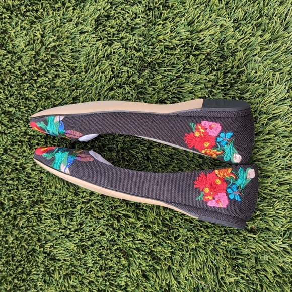 NEW Nine West Floral Embroidered Speak Up Flats - Picture 5 of 8